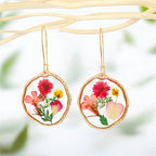 Natural Flower Dangle Earrings - Piña Colada