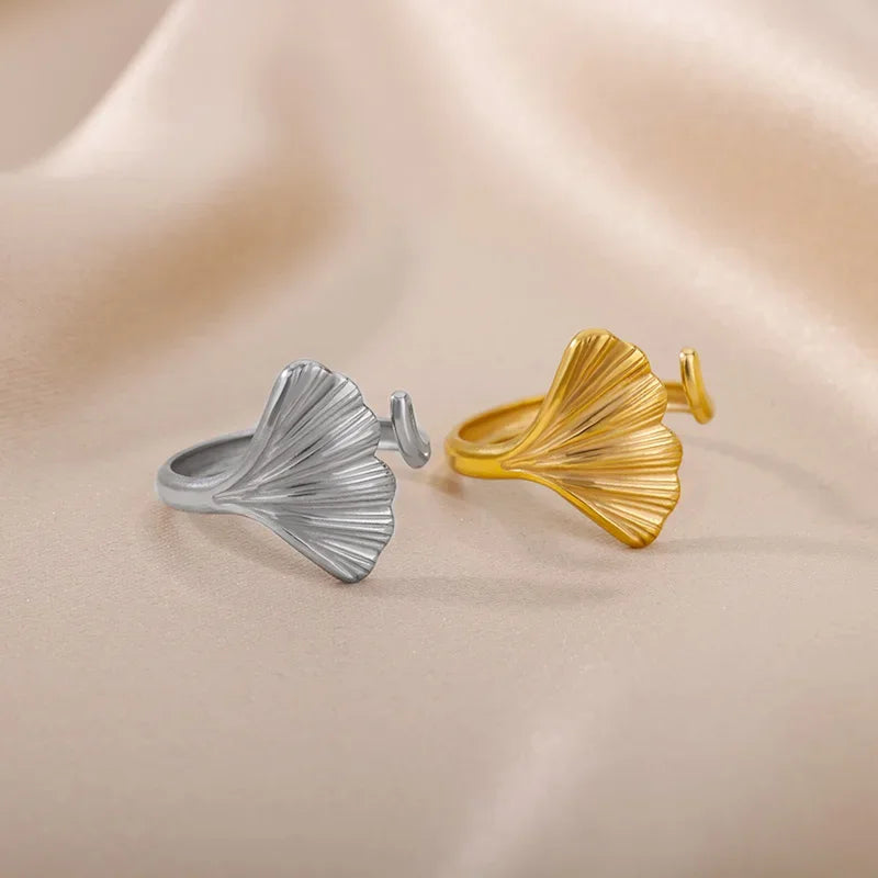 Stainless Steel Zircon Adjustable Ring - Piña Colada
