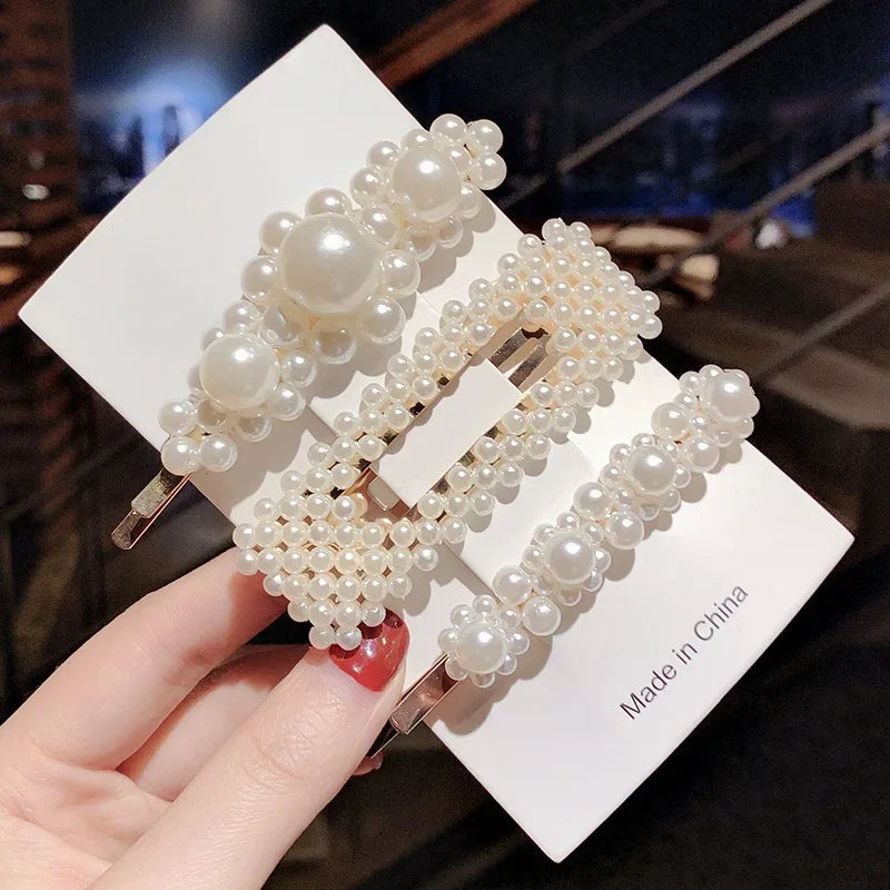 Flower Pearl Hair Clip - Piña Colada