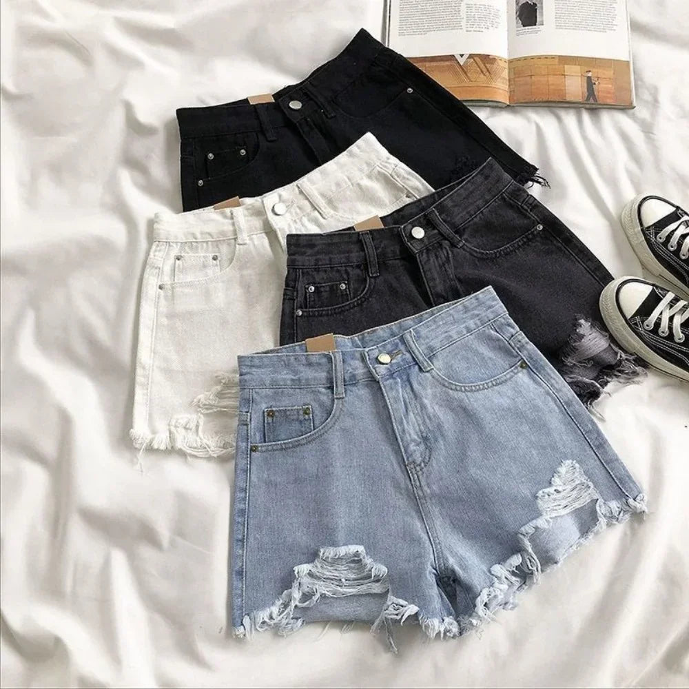 High Waist Hollow Out Shorts – Vintage Street Style - Piña Colada