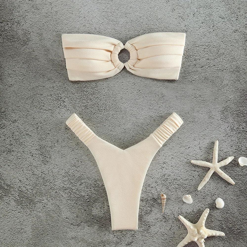 Brazilian Bikini Set Thong - Piña Colada