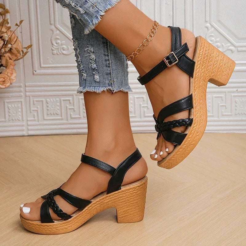 High Heels Sandals Chunky Platform - Piña Colada