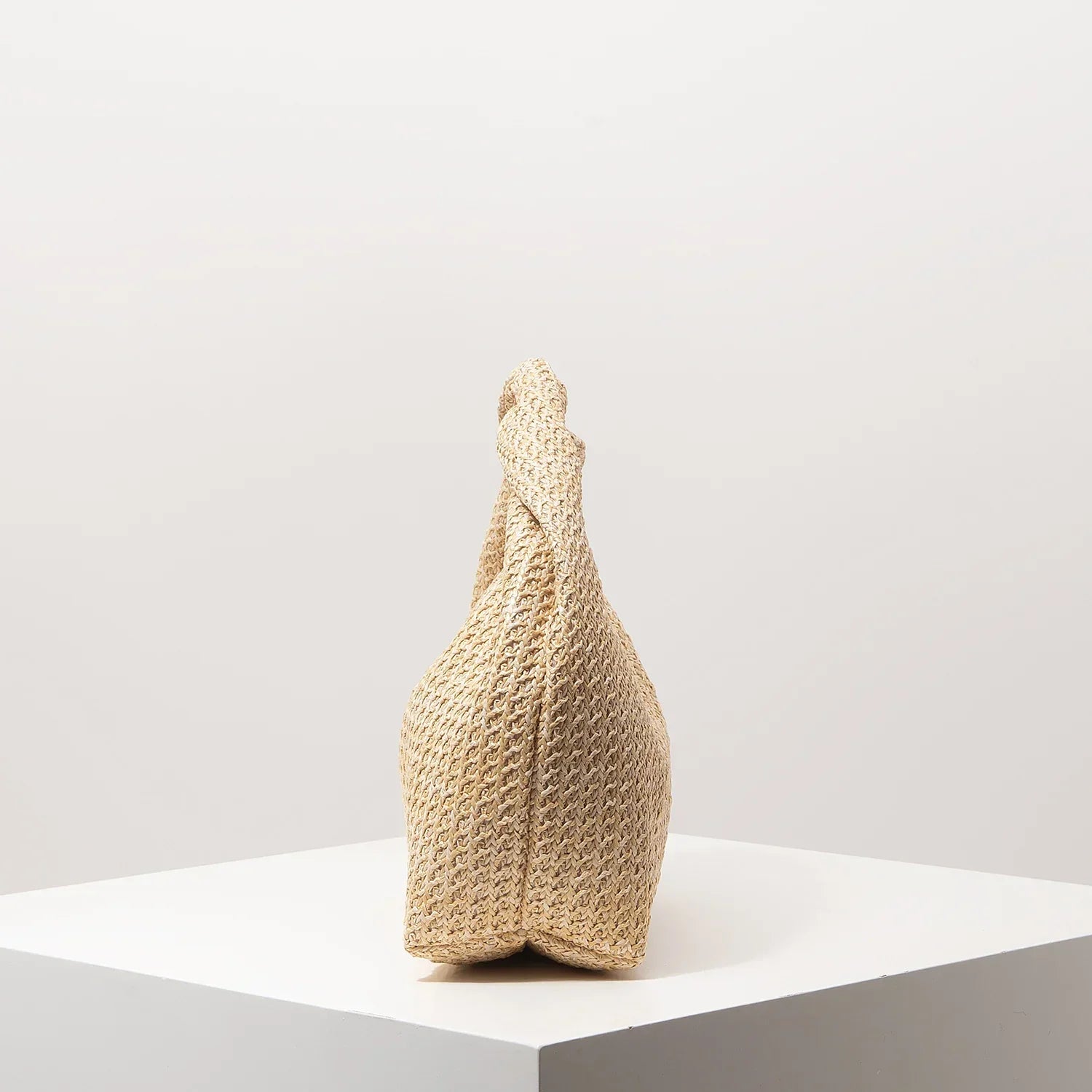 Pleated Straw Bag - Piña Colada