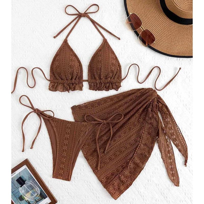 Bikini Set Bathing Suit Ruffles - Piña Colada