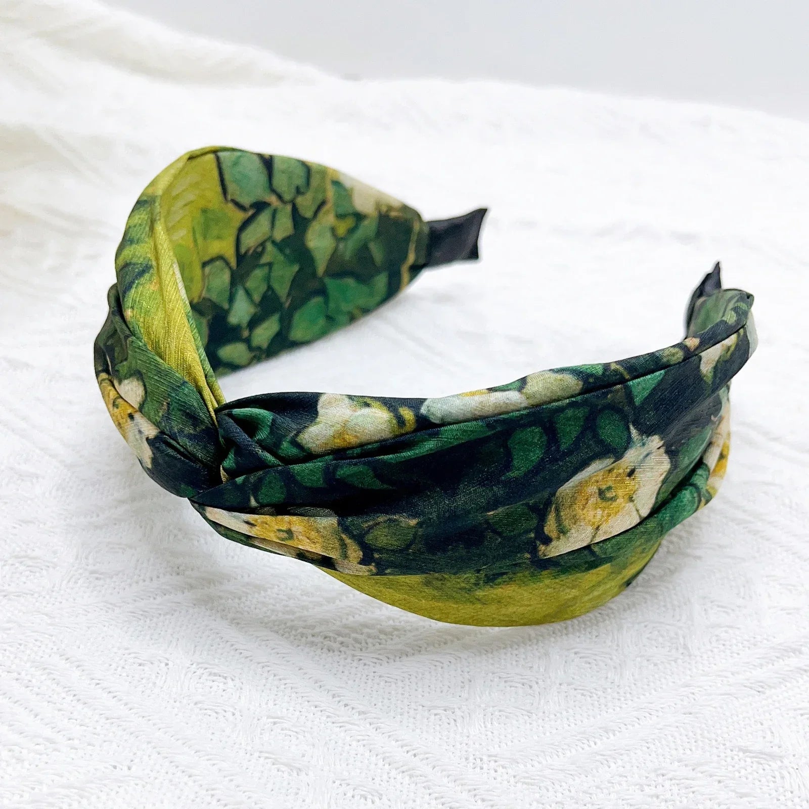 Hairband Wide Side Cross Knot Turban - Piña Colada