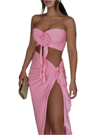 Backless Strapless Bodycon Maxi Dress - Piña Colada