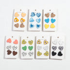 3Pairs/set Colorful Acrylic Earrings - Piña Colada