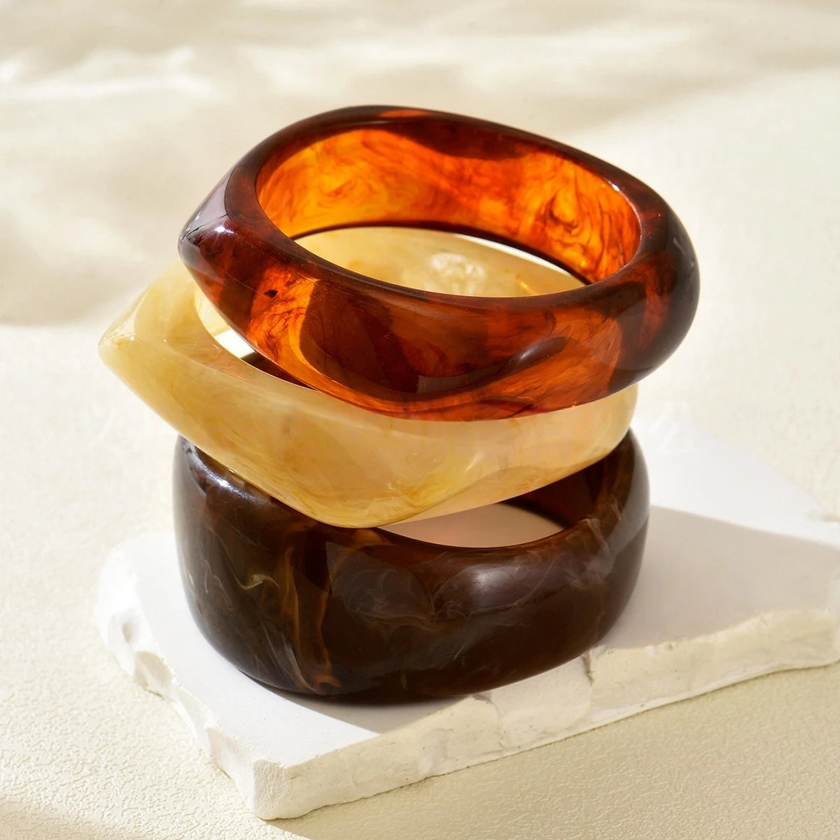 3Pcs/Set Acrylic Bangles