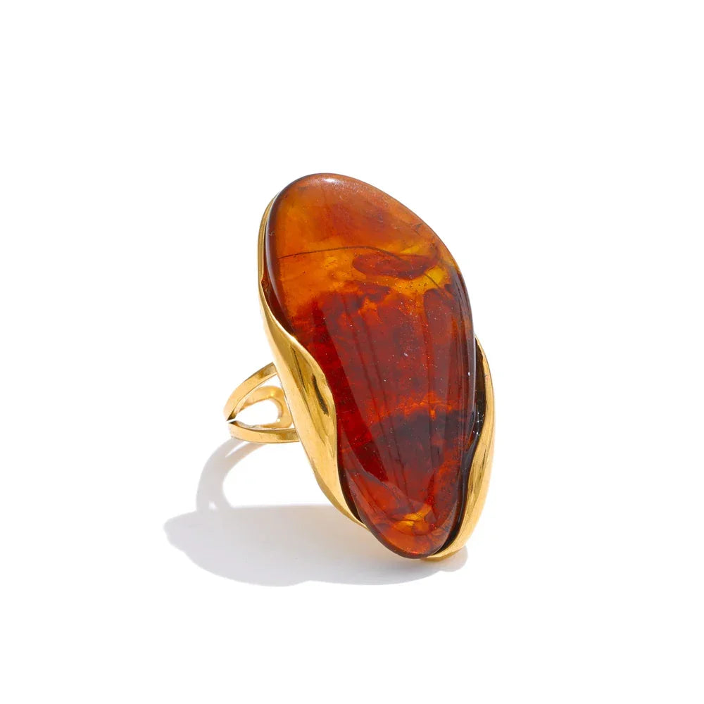 Geometric Adjustable Ring - Piña Colada