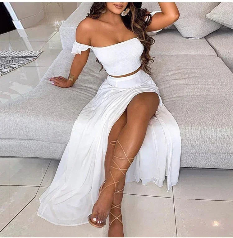2-Piece Boho Off-Shoulder - Piña Colada