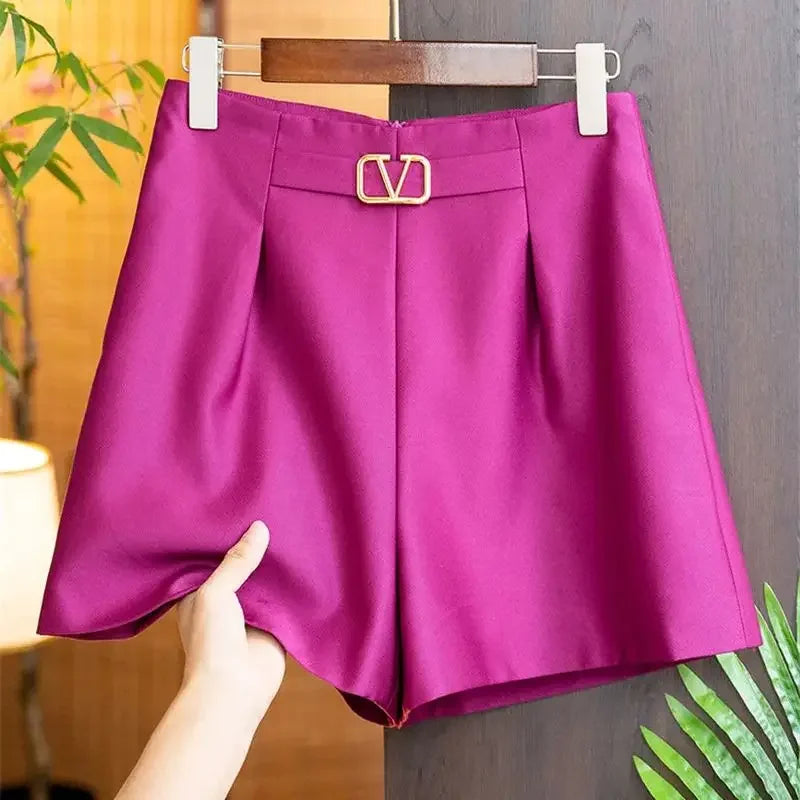 Casual Suit Shorts Wide Legs - Piña Colada