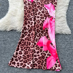 Hollow Out Shoulder Long Dress - Piña Colada