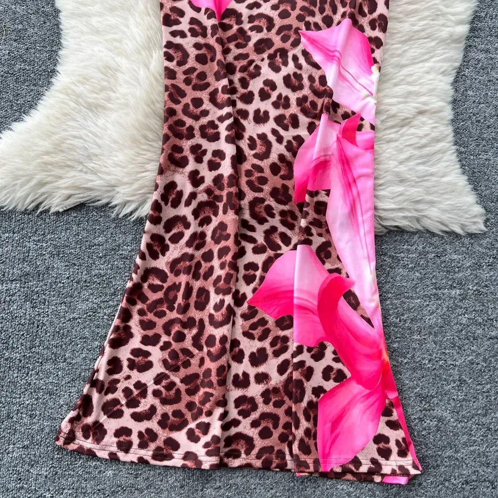 Hollow Out Shoulder Long Dress - Piña Colada