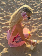 Flower Print Dress Women Backless - Piña Colada