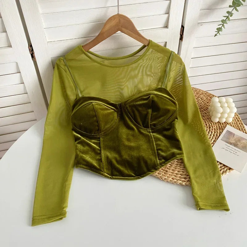 Velvet Short Top - Piña Colada