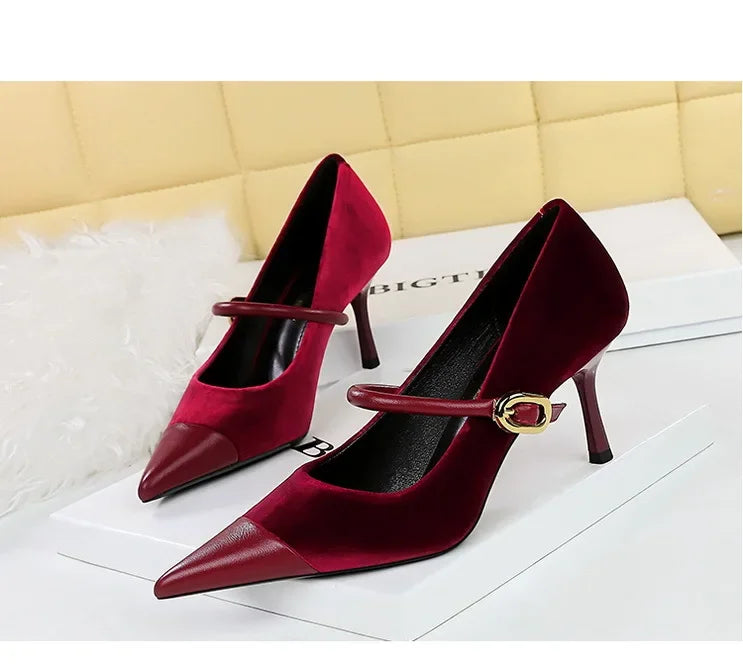 Pumps Pointed High Heels Stilettos - Piña Colada