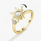 Spinner Ring Crystal Flower - Piña Colada