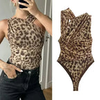 Print Mesh Bodysuit - Piña Colada