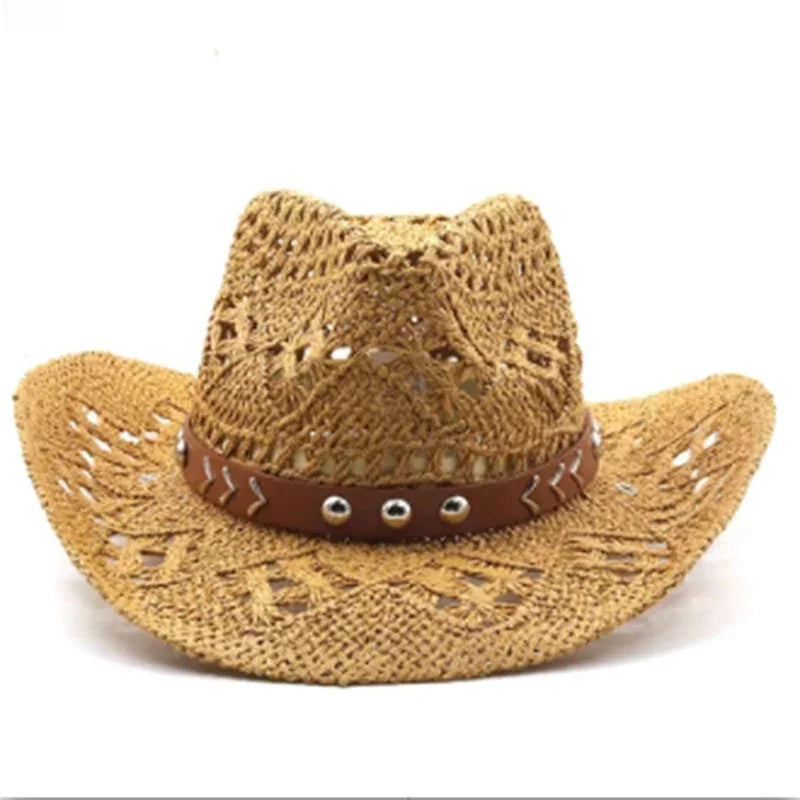 Summer Bohemian Shell Straw Hat - Piña Colada