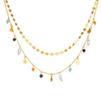 316L Stainless Steel Pearl Necklace - Piña Colada