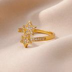 Zircon Double Star Ring - Piña Colada