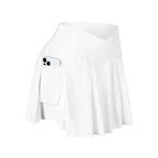 Casual A-Line Tennis Skirt with Stretch Waist - Piña Colada