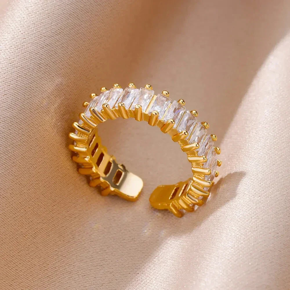 Colorful Cubic Zircon Ring - Piña Colada