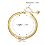 Stainless Steel Gold-Plated Anklet for Women - Piña Colada