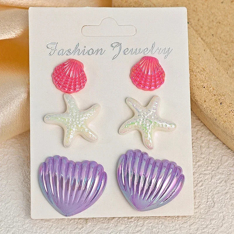6PCS Stud Earrings - Piña Colada
