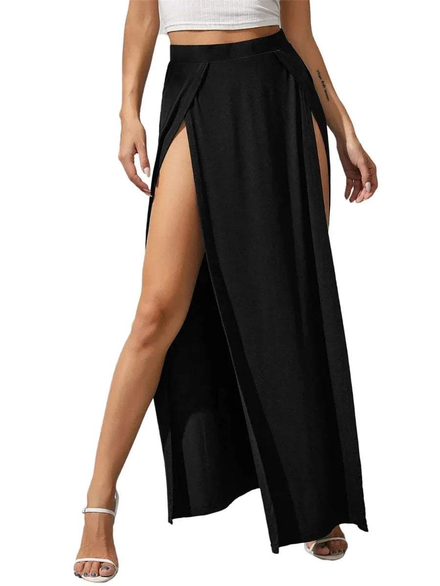 Elastic High Waist Skirts - Piña Colada