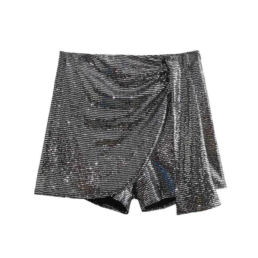 Sequin Shorts Skirts - Piña Colada