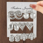 Bold Geometric Stud Earrings - Piña Colada