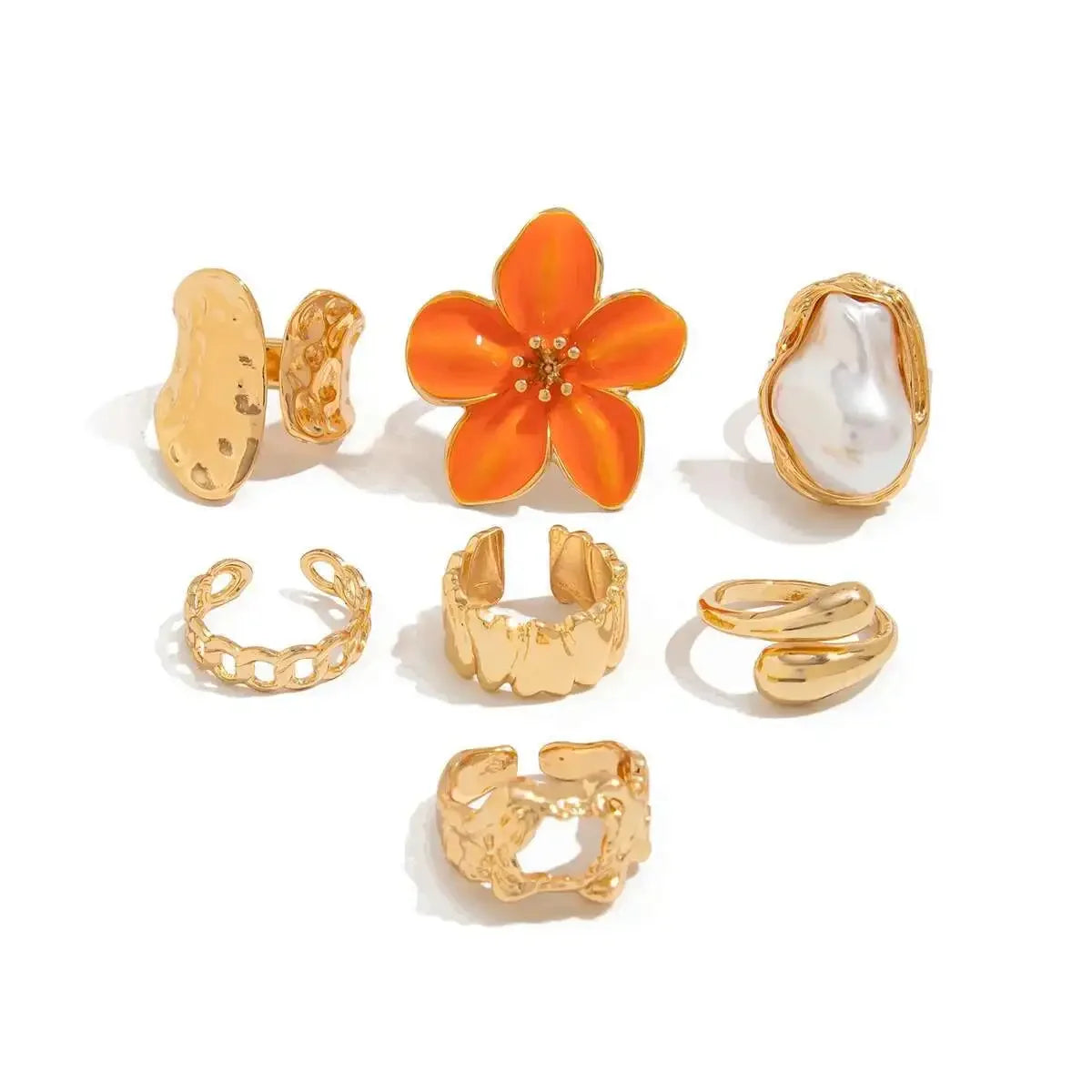 Pearl Open Rings - Piña Colada
