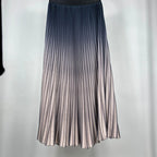Gradient Pleated Midi Skirt - Piña Colada