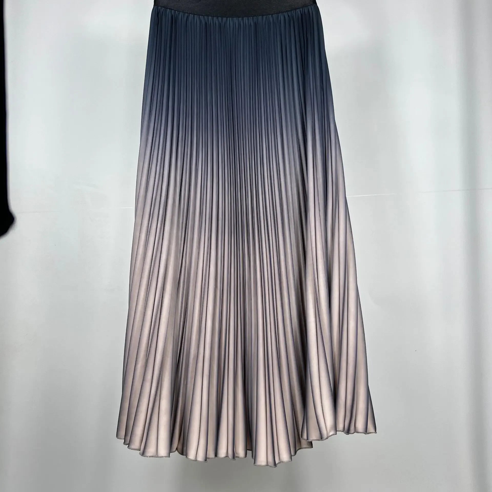 Gradient Pleated Midi Skirt - Piña Colada