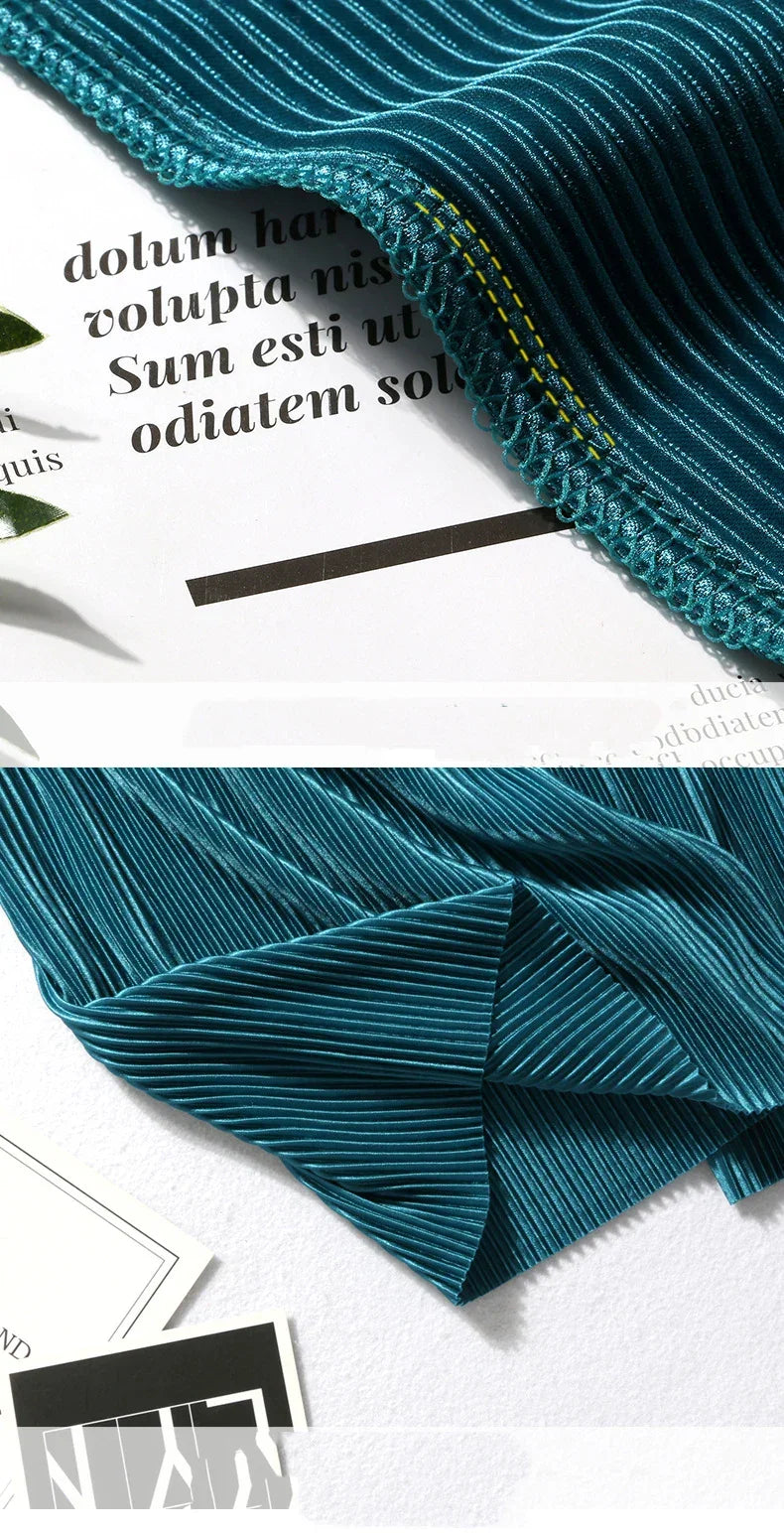 Wide Leg Pants Pleated - Piña Colada
