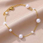 Stainless Steel Gold-Plated Anklet for Women - Piña Colada
