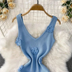 Chic Off Bodycon Dress Wrap Knitted - Piña Colada
