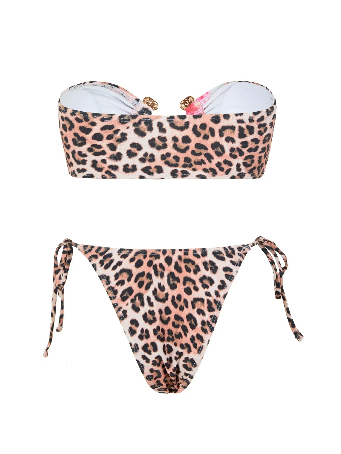 Solid Ring Detail Bikini Set - Piña Colada