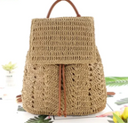 Women Straw Backpack Handmade - Piña Colada