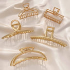 Metal Geometric Hair Claws - Piña Colada