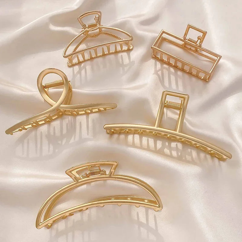 Metal Geometric Hair Claws - Piña Colada