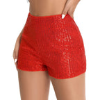 Women’s Sparkly Sequin Party Shorts - Piña Colada