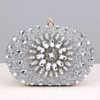 Crystal Floral Evening Clutch - Piña Colada