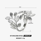 Gold Color Stainless Steel Heart Ring - Piña Colada