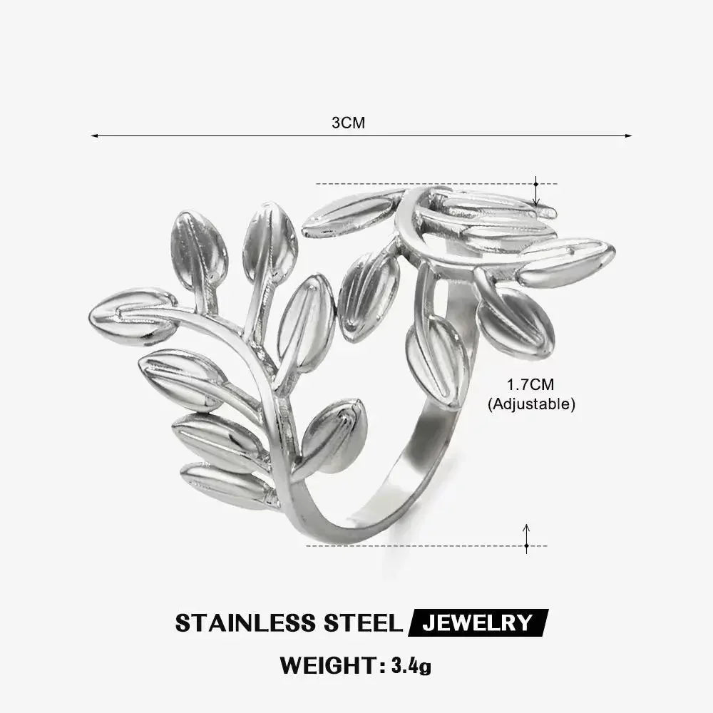 Gold Color Stainless Steel Heart Ring - Piña Colada