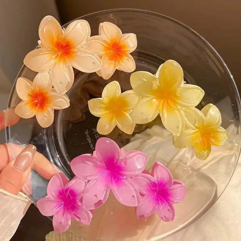 Flower Hair Claw Clips - Piña Colada