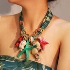 Boho Geometric Necklace Starfishs - Piña Colada