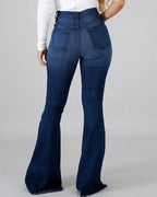 High-stretch Ripped Jeans High Waist - Piña Colada