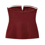 Backless Corset Tube Top – High Street Style - Piña Colada
